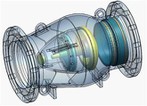 Clapet anti-retour à débit axial (sans claquement)